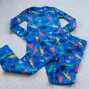 Hanna Anderson Blue Kids Dinosaur Pajama Set - Long Sleeve & Pants